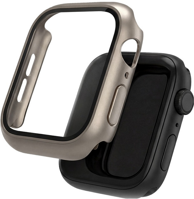 워치스탠다드 스마트워치 강화유리 일체형 풀커버 케이스, 스타라이트, 1개