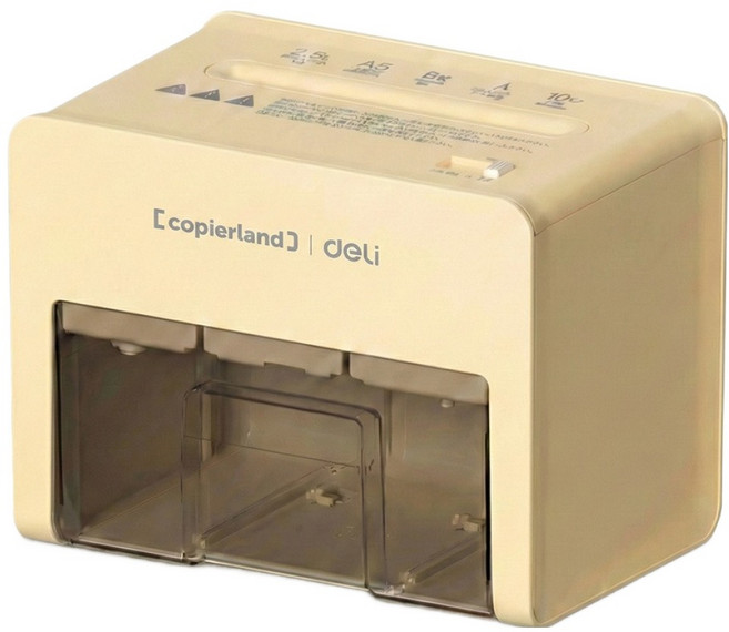 카피어랜드 극저소음 탁상용 소형 문서 세단기, 버터옐로우, SC-PA1