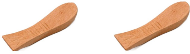 리빙사냥 원목 수저 받침대 디자인5, 2개