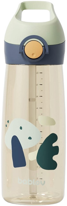 bablov 花伴森 PPSU 兒童運動水壺, 青芥綠, 600ml, 1個
