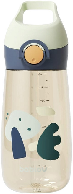 bablov 花伴森 PPSU 兒童運動水壺, 青芥綠, 480ml, 1個