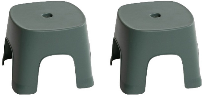 블럭마트 모던 사각 욕실의자 2p, 그린