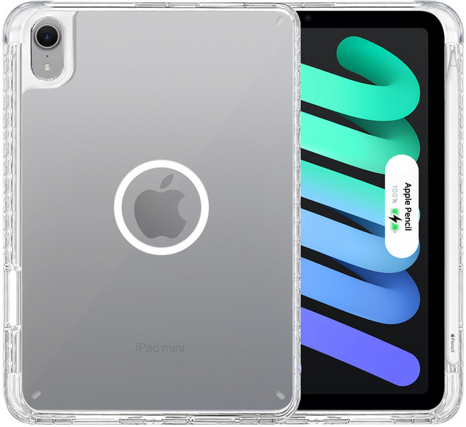 더조은셀러 아이패드 애플펜슬 맥세이프 마그링 펜수납 동시충전 하이브리드 케이스, 투명, 1개