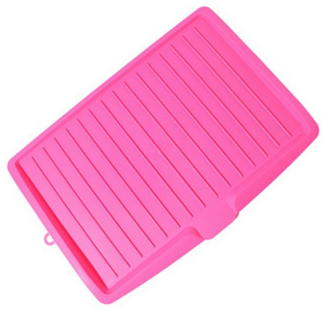 리빙사냥 다기능 수저건조 트레이, 레드, 1개, 1단