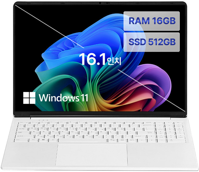 베이직스 2026 베이직북 16 N-시리즈, 화이트, 512GB, 16GB, WIN11 Home, BB1624FW-S