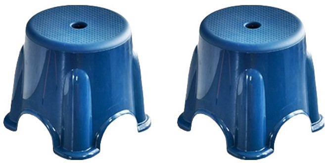 블럭마트 다용도 욕실 의자 2p, 블루