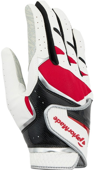 테일러메이드 인터크로스 7.0 RH 골프장갑 오른손용, 화이트 + 레드, 1개