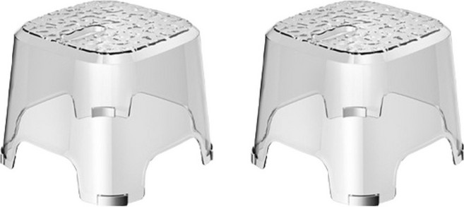 블럭마트 투명 욕실의자 2p, 화이트