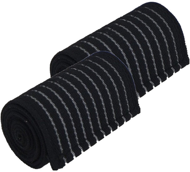 와이홉 고탄력 압박 헬스 손목 보호대, 블랙, 2개