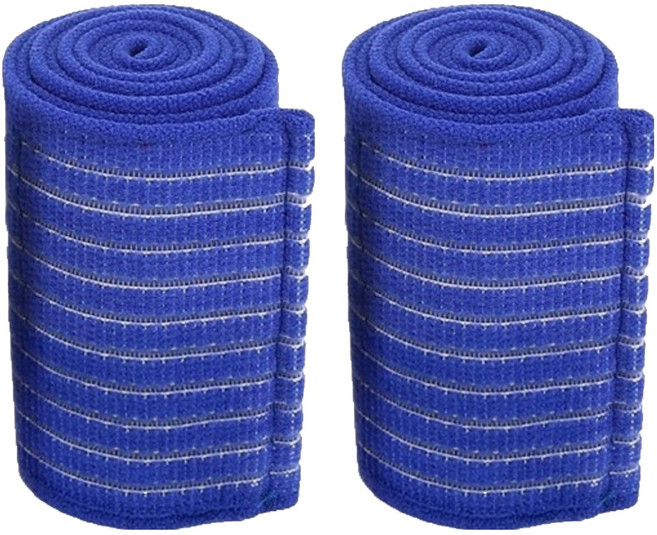 와이홉 고탄력 압박 헬스 손목 보호대, 블루, 2개