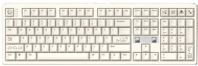 아콘 8K 게이밍 기계식 유무선 키보드, 푸댕이, archon F1 PRO MAX ART, 에그스톤