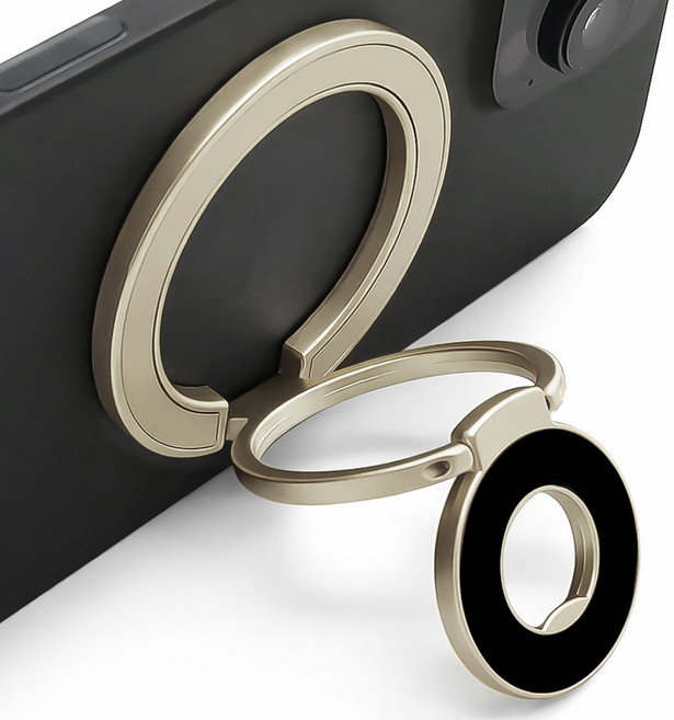 더조은셀러 맥세이프 360도 회전 3in1 슬림 양면자석 스마트링 스테디타입 2단 접이식 거치 스탠드, 스타라이트, 1개