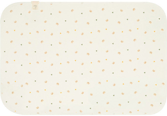 소베맘 기저귀교환대 전용 코튼 리버시블 방수패드, 곰돌이, 1개