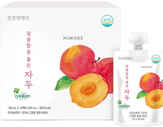Chunho Ncare 香甜李子飲品, 100ml, 10個