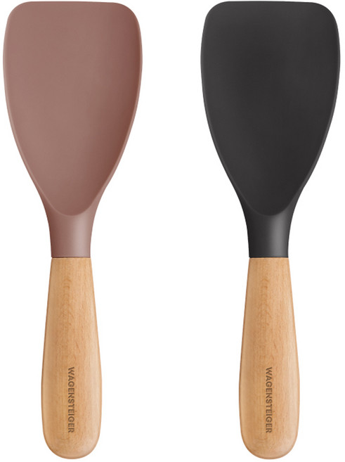 바겐슈타이거 에센자 플래티넘 실리콘 멀티 스패츌라 2종 세트, 로즈핑크, 애쉬블랙, 1세트
