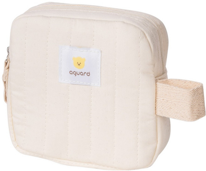 아가드 여행용 휴대용 투약병 미니 보냉 파우치, 아이보리