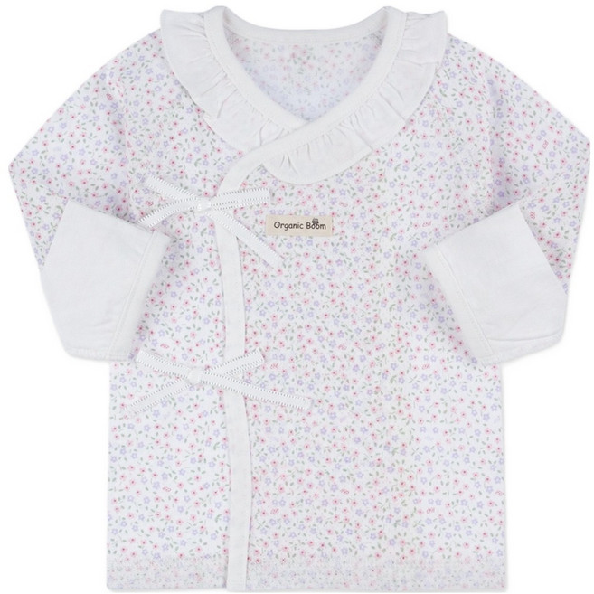오가닉붐 잔꽃 메쉬 썸머 배냇저고리