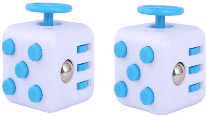 문구담 집중력 향상 손장난 피젯토이, 04 블루화이트, 2개