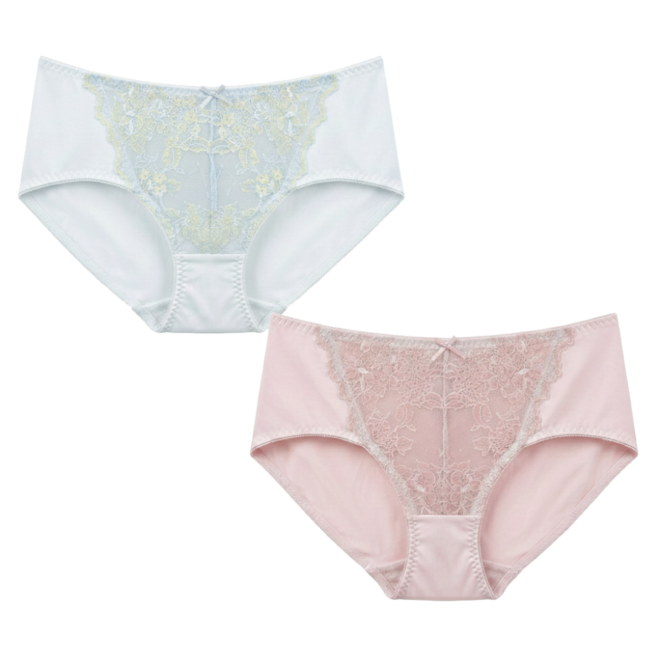 LA FELINO 法利諾 Haynie Moya 平口褲2件組, 藍色 + 膚色