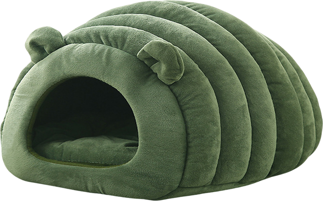 毛皇上 寵物毛毛蟲窩, 綠色, 1個