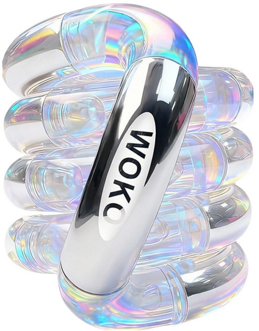 문구담 집중력 향상 손장난 피젯 토이, 43 트위스트 실버반투명, 1개