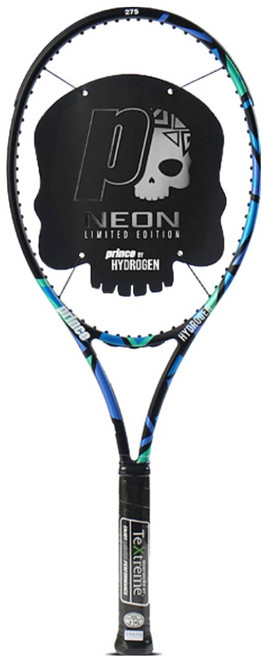 prince 2025 Hydrogen Neon 100 網球拍 275g 16x19 G2 4(1/4), 黑色 + 霓虹藍 + 霓虹綠, 1個, NEON 275