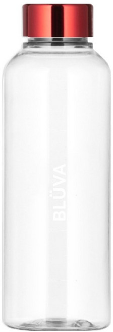 블루바 눈금표시 트라이탄 메탈캡 밀크 보틀, 레드, 1개, 530ml