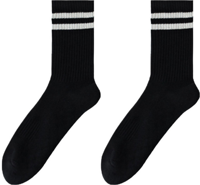 노이원 여성용 전문 러닝양말, 블랙, 2세트