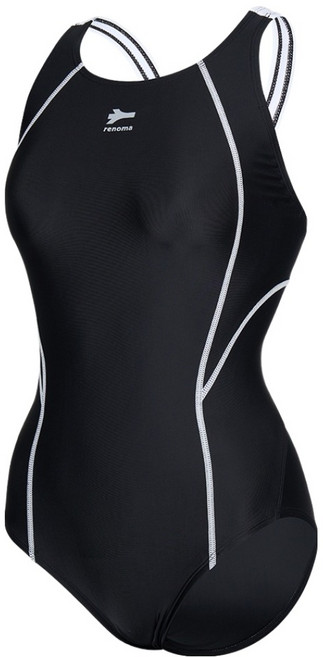 레노마스윔 여성용 심플 라인 크로스백 원피스 수영복 RN-LS2G515