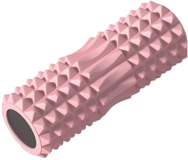 Sikrich 矽膠伸展泡棉滾筒 肌肉放鬆滾輪, 粉紅色, 1個
