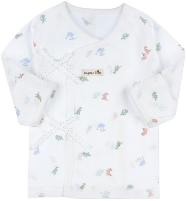 오가닉붐 공룡 메쉬 썸머 배냇저고리