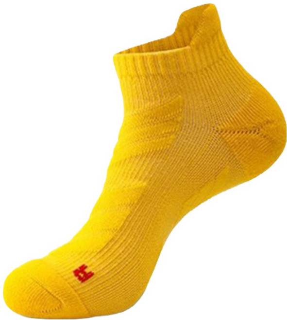 노이원 남성용 러닝양말, 옐로우, 1세트