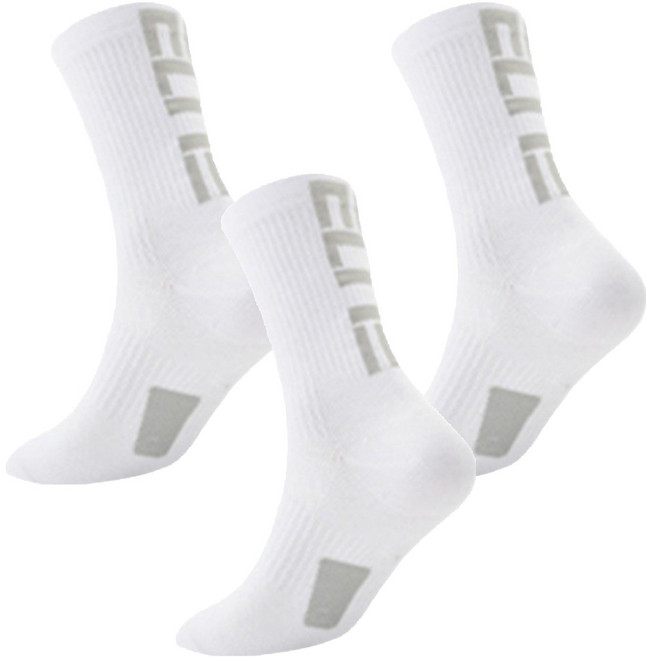 Noiwon 舒適慢跑襪, 白灰色, 3套