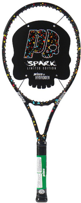 prince 2023 Hydrogen Spark 100 網球拍 265g 16x19 黑色版 G2 4(1/4), 黑色 + 多色, 1個, SPARK 265