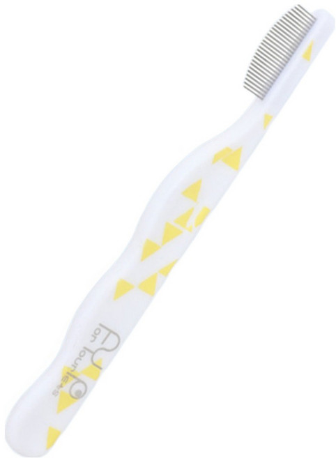 딩동펫 반려동물 슬림 커브라인 스틸 둥근 눈꼽 빗, 화이트, 1개