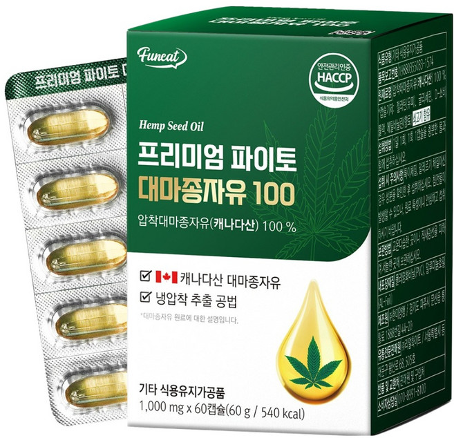 퍼니트 프리미엄 파이토 대마종자유 100, 1개, 60정