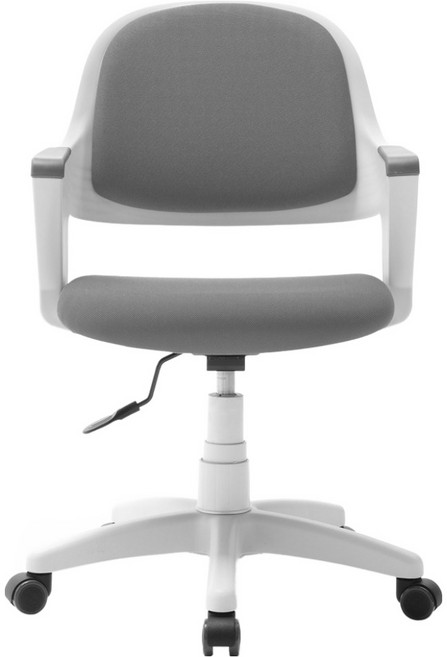 체어클럽 터치백 패브릭 화이트바디 의자, 그레이