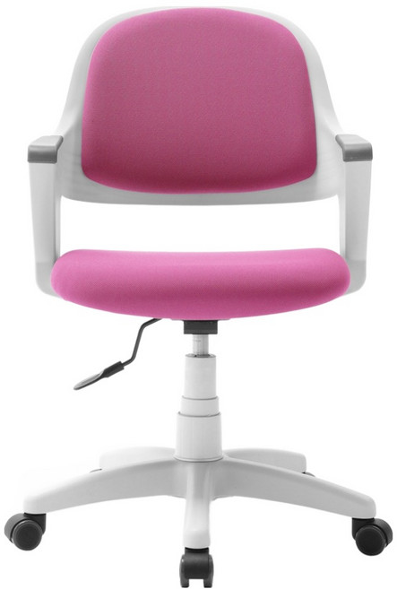 체어클럽 터치백 패브릭 화이트바디 의자, 핑크