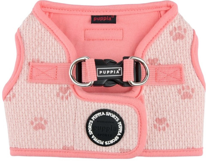 퍼피아 강아지 포프린트 발바닥 엠보 조끼형 하네스 HB2315, 인디안핑크, 1개