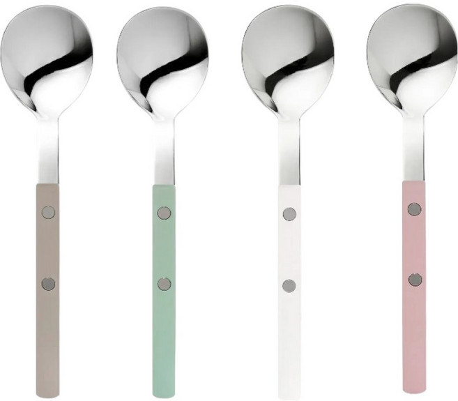 보겐 미네뜨 티스푼 4종 세트, 1세트, 베이지 + 멜론 + 화이트 + 핑크
