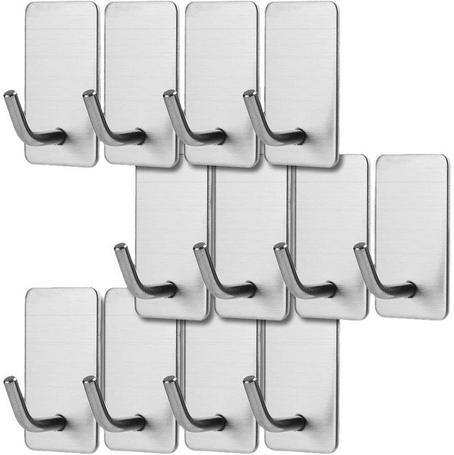 아케이바이 스텐304 무타공 벽 부착고리, 12개