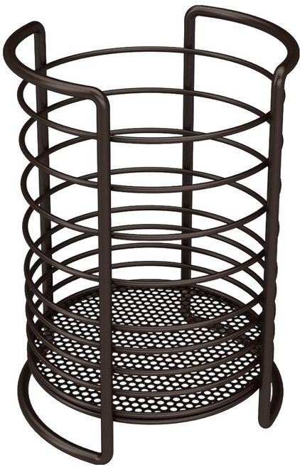 쿠쏘 원형 수저통 11.3 x 16.1 cm, 블랙, 1개