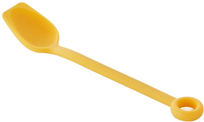 네오플램 에그밤 실리콘 스푼 213mm, 옐로우, 1개