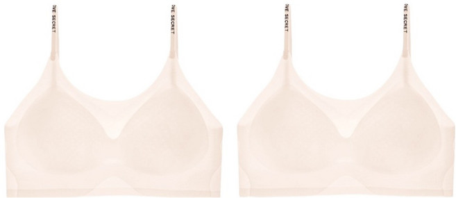 뷰티인뷰티 심리스 더블 레이어 레터링 브라 2p