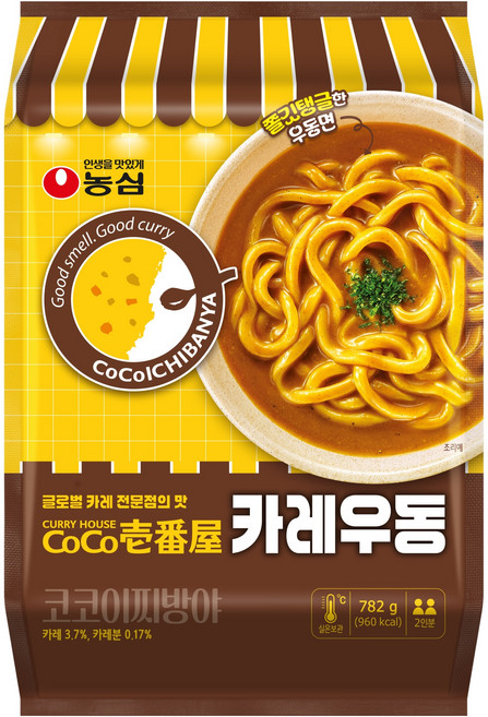 농심 코코이찌방야 카레우동 2인분, 782g, 1개