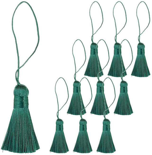 핸즈픽 모던 태슬 명절 데코 꾸미기 소품, 아쿠아, 10개