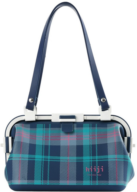 히지 실리콘 젤리 수영가방, 체크 네이비