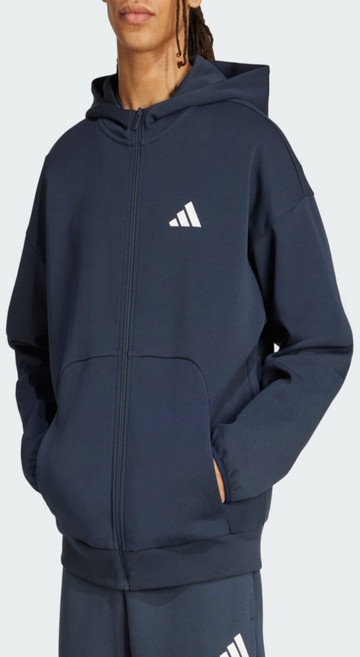 adidas 愛迪達 男款 Future Icon 小標誌全拉鍊連帽外套 JW7123