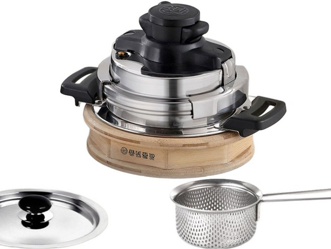 PoongNyun At Home 實用石鍋飯 5件組 1人份, 0.7L, 混合顏色, 1套