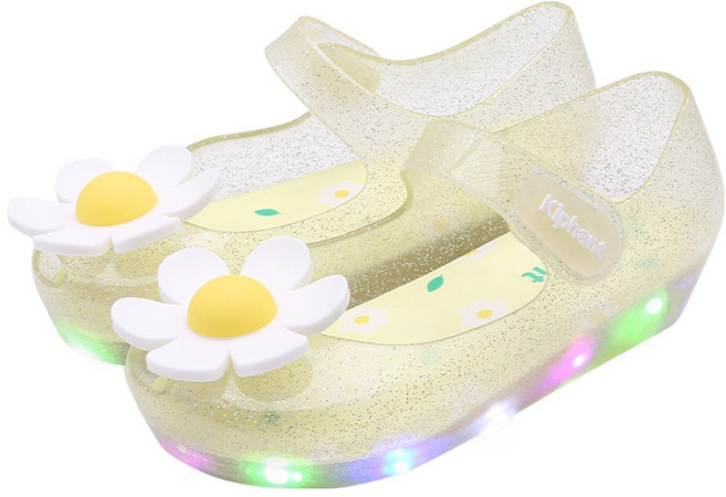 키펀트 플라워 글로우 LED 젤리슈즈 T-17